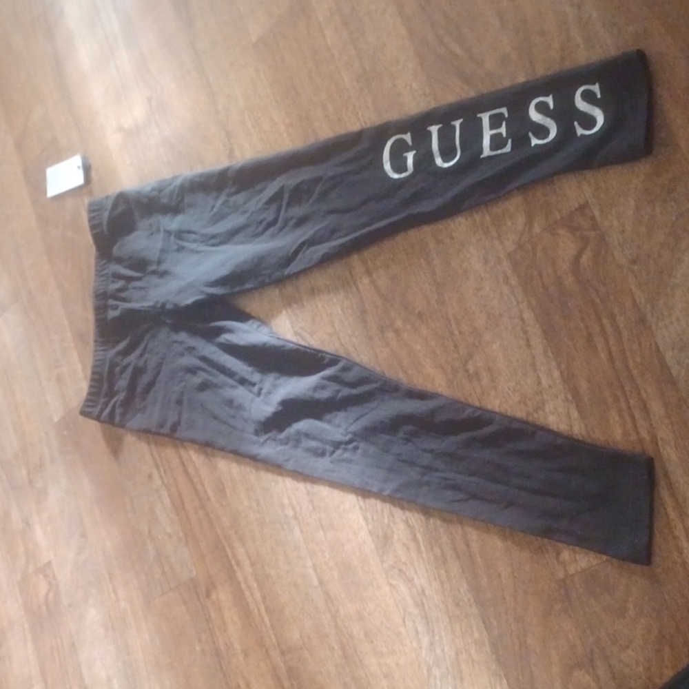 NWT Girls Guess Black Leggings with Logo